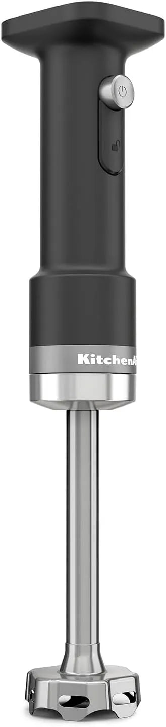 KitchenAid Kabelloser Stabmixer, Fassungsvermögen 700 ml BPA-freier Becher, Go Cordless, Kratzschutz, Edelstahlklingen, Ohne Akku, in Schwarz