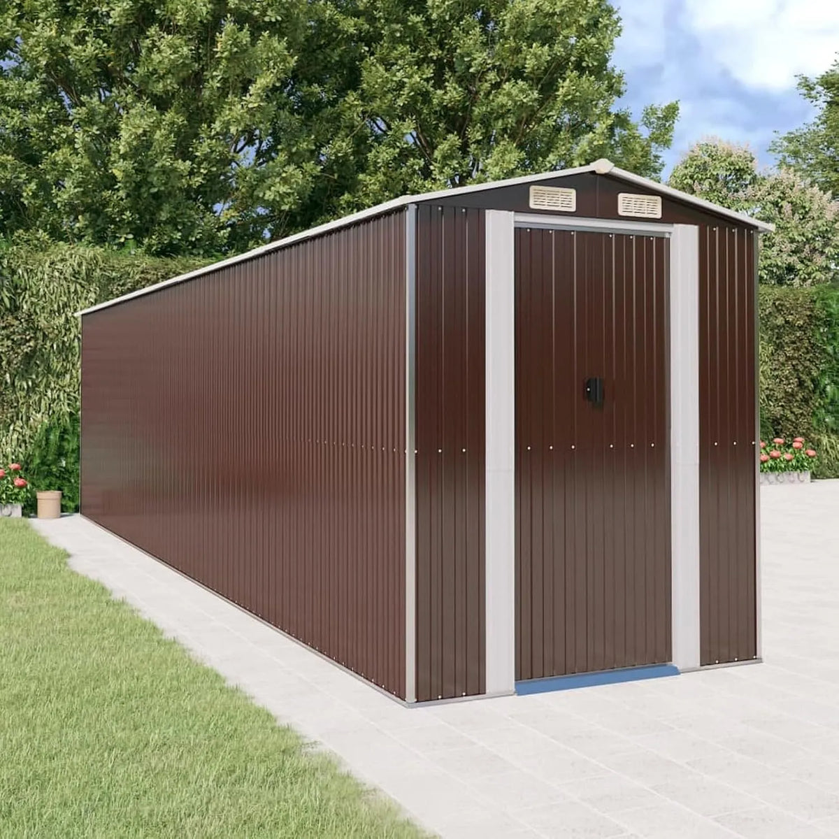 Geräteschuppen, Metall Gerätehaus Gartenhaus Gartenschuppen Lagerschuppen Gartenschrank Metall-Schrank