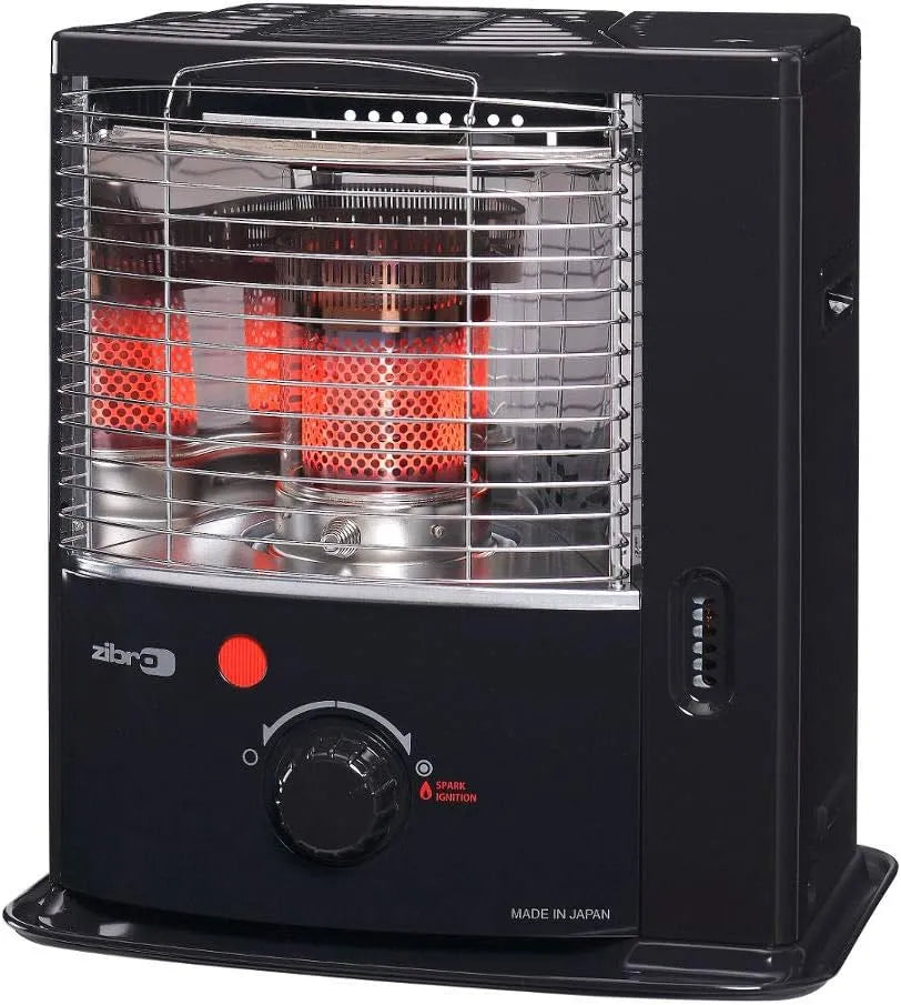 Modell RS-220 ZIBRO, Leistung 2200 W, heizt bis zu 35 Quadratmeter, Tragbarer mechanischer Heizstrahler, japanische Spitzenqualität