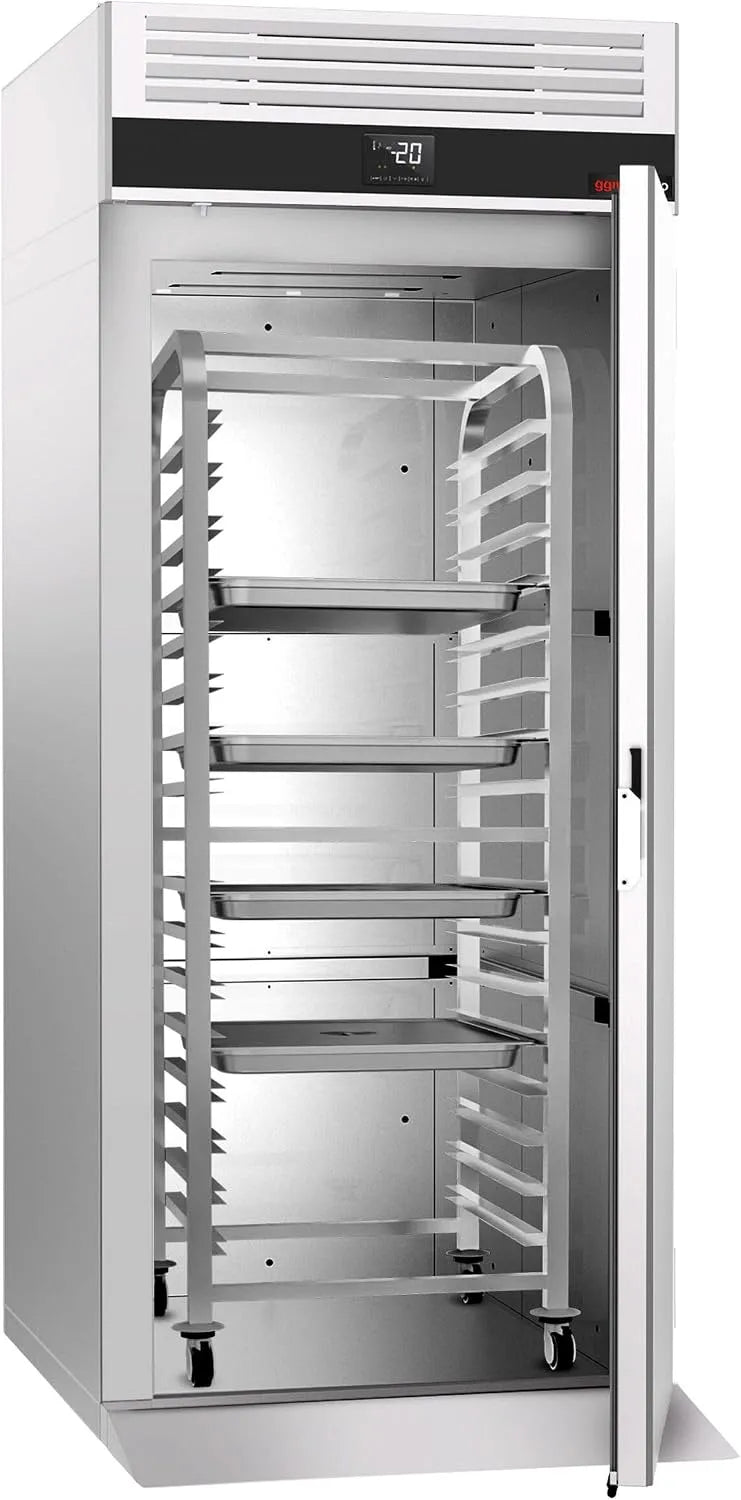 Kühlschrank 600x400-700, GN 2/1, mit 1 Tür, GGM Gastro EinfahrTiefkühlschrank Edelstahl, EN Liter