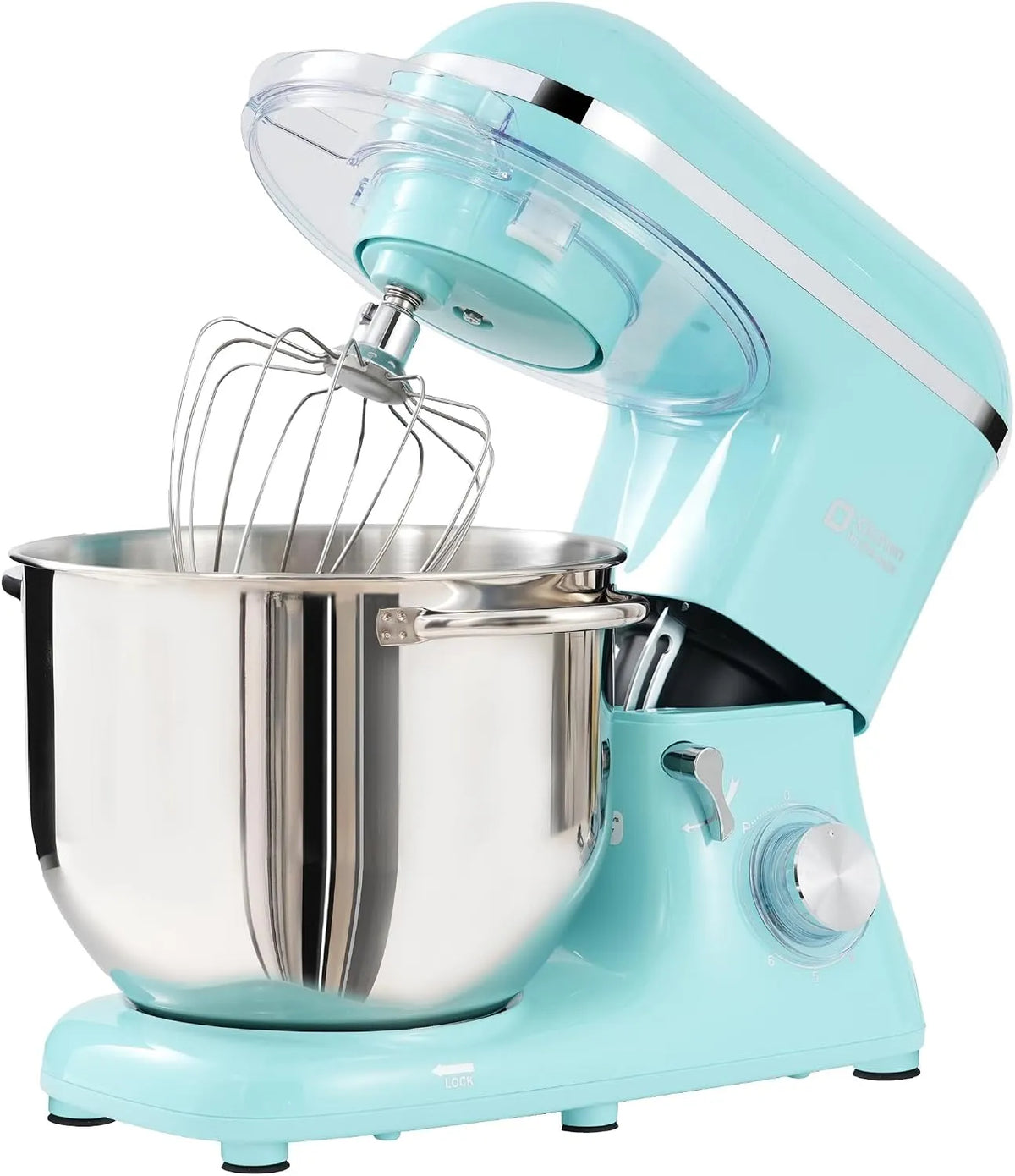 Küchenmaschine, 6 Geschwindigkeits Teigmaschine mit Rührhaken, Knethaken, Blau, Fassungsvermögen 7,5L Knetmaschine 1400 W, Kitchen in the box