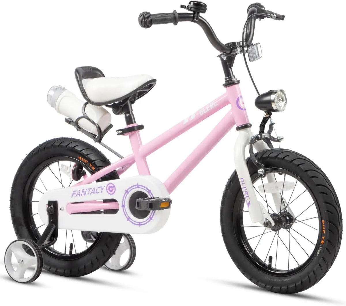Fahrrad, Glerc Fantacy 12 14 16 18 20 Zoll Kinderfahrrad für 2-14 Jahre alt, mit Scheinwerfer & Kickstand für Geburtstagsgeschenk, mehrere Farben