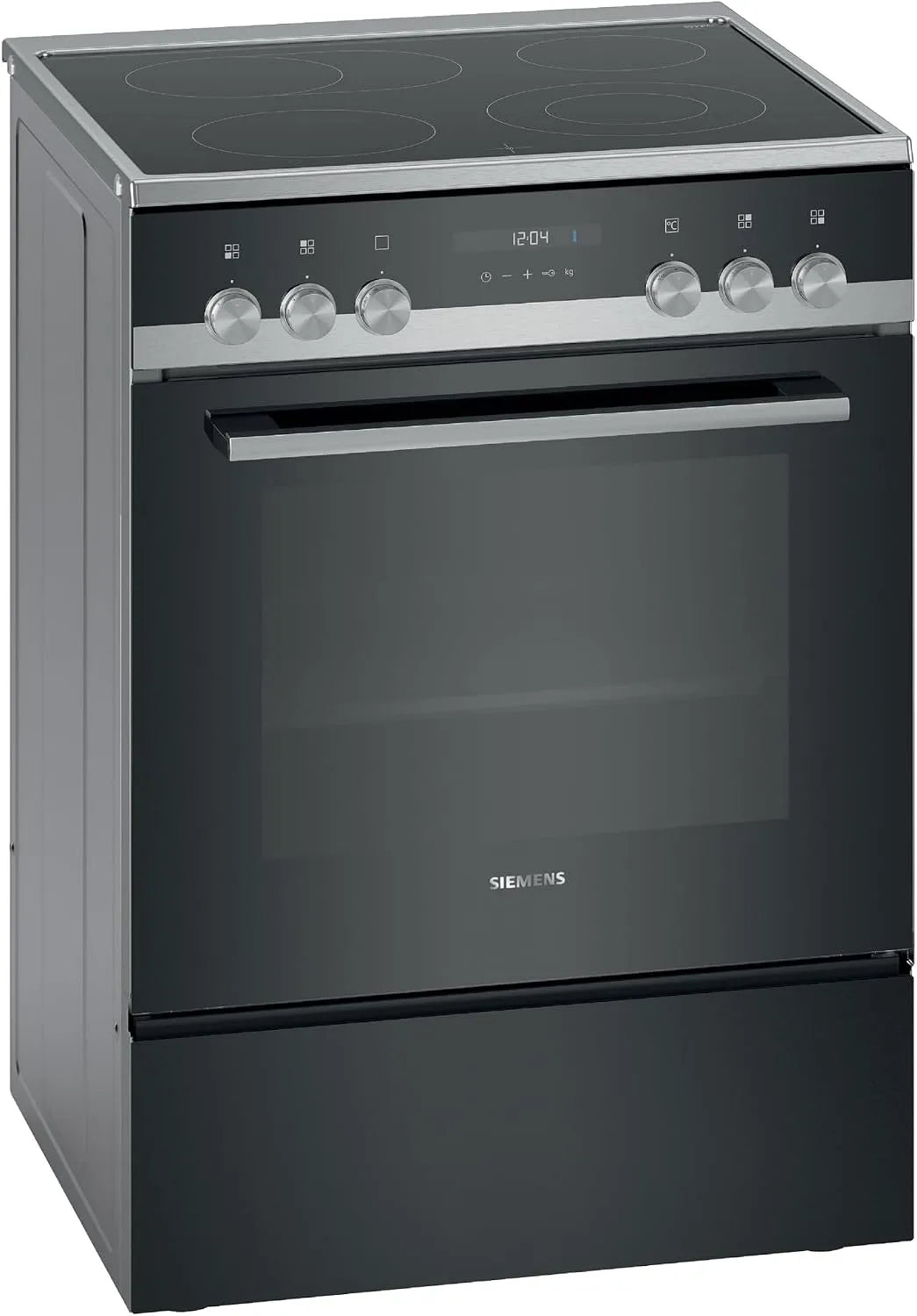 Siemens Modell, Breite 60 cm HK9S5A240 iQ500, 3D Heißluft, Freistehender Elektroherd, ecoClean Selbstreinigungshilfe, Edelstahl, Schnellaufheizung
