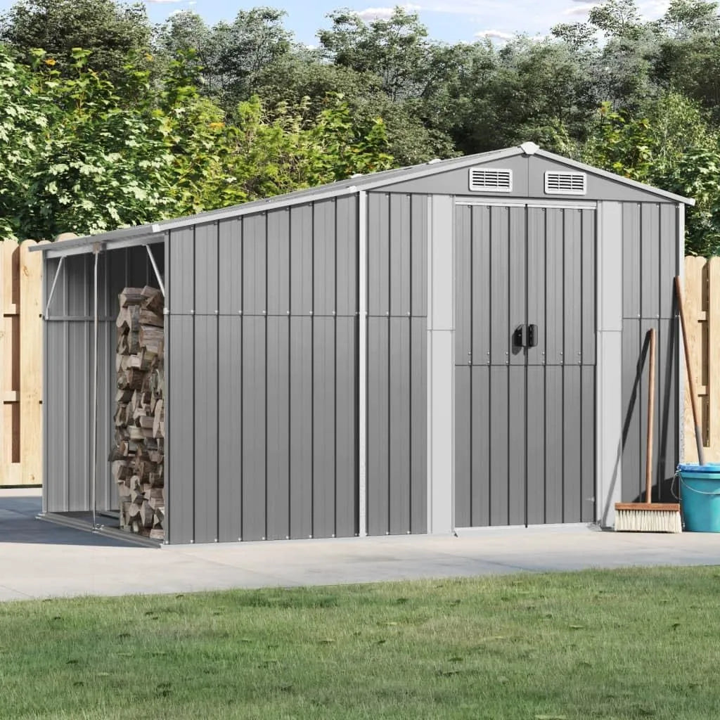 Gerätehaus SECOLI, mit Schrägdach Metallunterstand Fahrradgarage Metall Unterstand Wetterfest