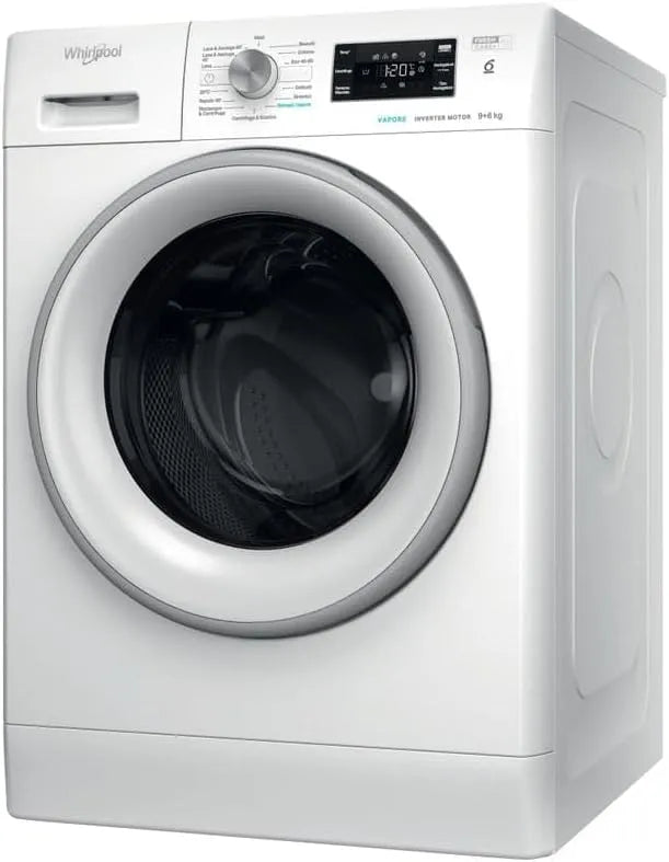 Whirlpool Waschtrockner 1400 FFWDB 96436 SV, Freistehender 9 kg Energieklasse D Umdrehungen Inverter, IT, Whirl Pool