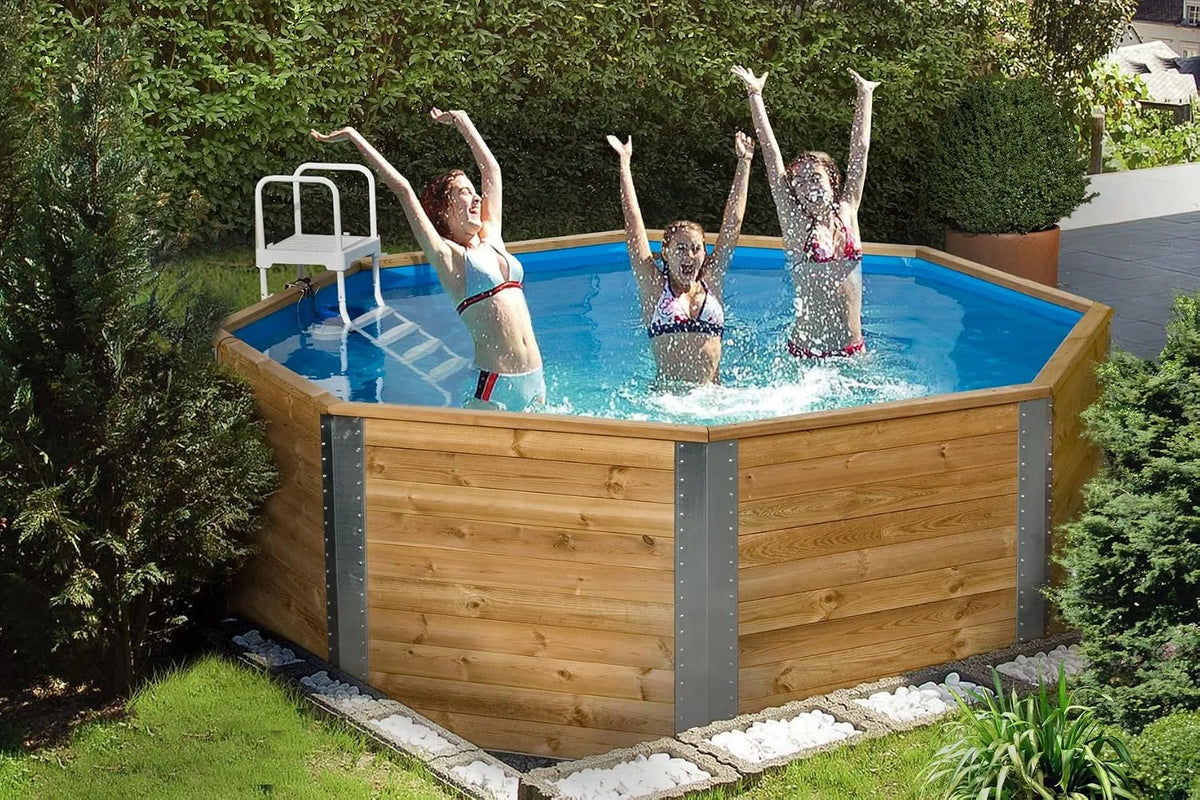 Pool, weka Massivholzpool 593, inklusive. Leiter