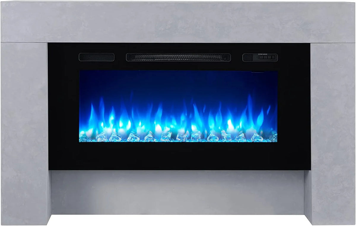 Elektrokamin 3D-Flammeneffekt BALDERIA, Leistung 2000W, Herkules, Standkkamin, LED, dimmbar, Timer, Thermostat, Startsteuerung