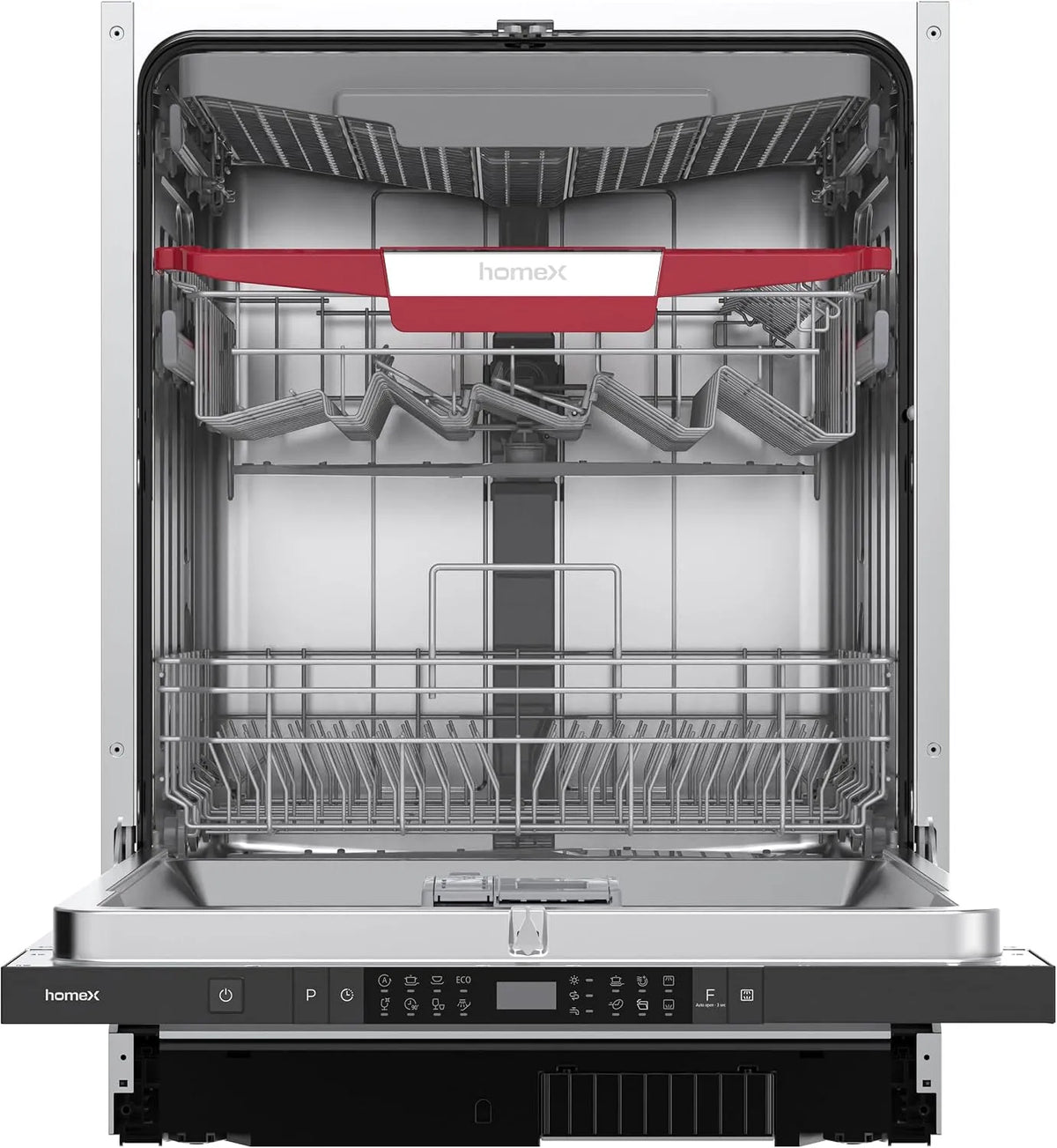 Geschirrspüler homeX, Breite 60 cm, 44 dB, 14 Maßgedecke, 8 Betriebsprogramme, Spülmaschine vollintegrierbar, AquaStop, ckschublade, Bodenlicht