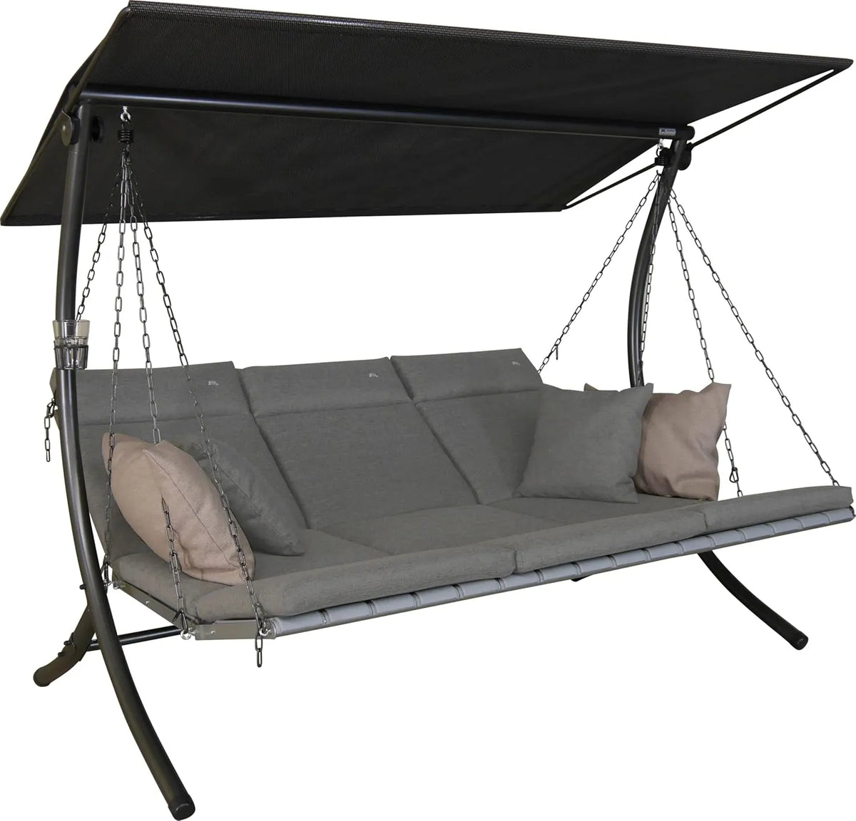 Bett, inklusive. -Funktion, Liegen & Entspannen, Made in Germany, Hellgrau, ANGERER Hollywoodschaukel Luxus Smart, Schaukel zum Sitzen