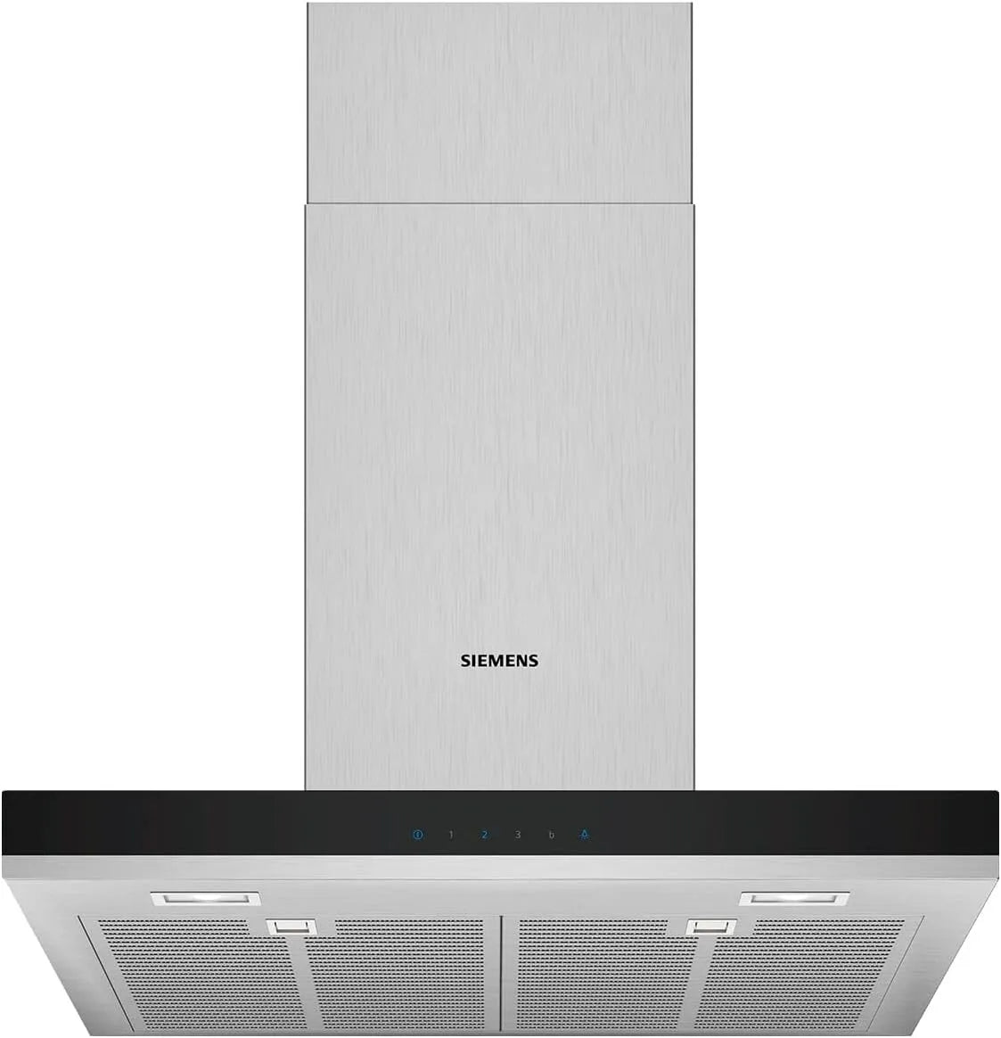 Siemens Dunstabzugshaube LC67BHM50, Wandhaube 60 cm, Lüfterleistung, Metall-Fettfilter, Edelstahl