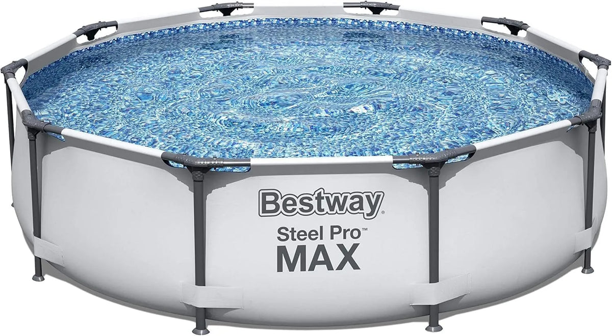 Bestway Pool, Steel Pro MAX Frame ohne Pumpe Ø 305 x 76 cm, lichtgrau, rund