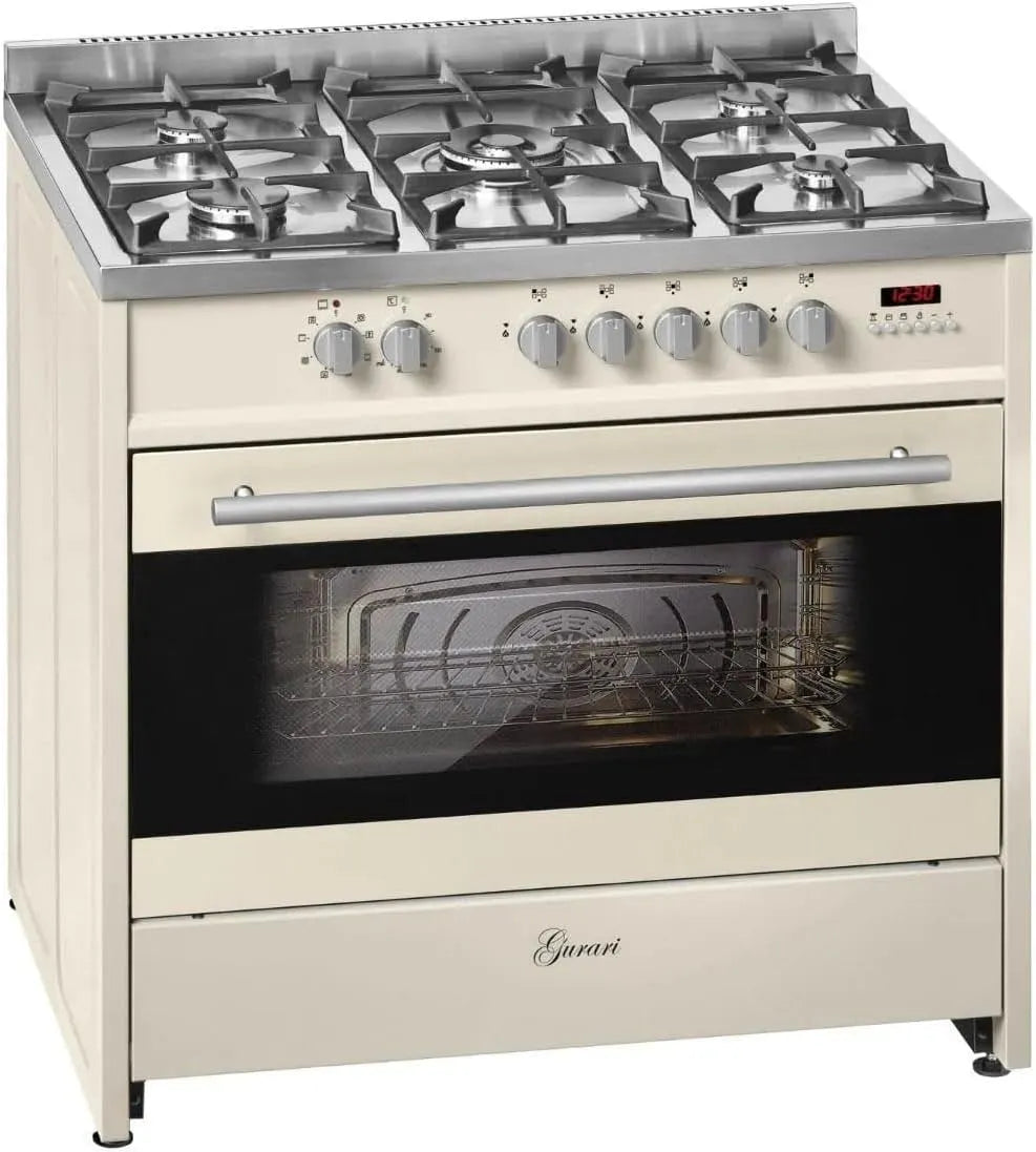 Modell E Gas Elektro Standherd Erdgas Fl.Gas WOK 911Cr Gurari GCH, E Gas Elektro Standherd 90 cm 121 L Erdgas Fl.Gas 4 Kw WOK