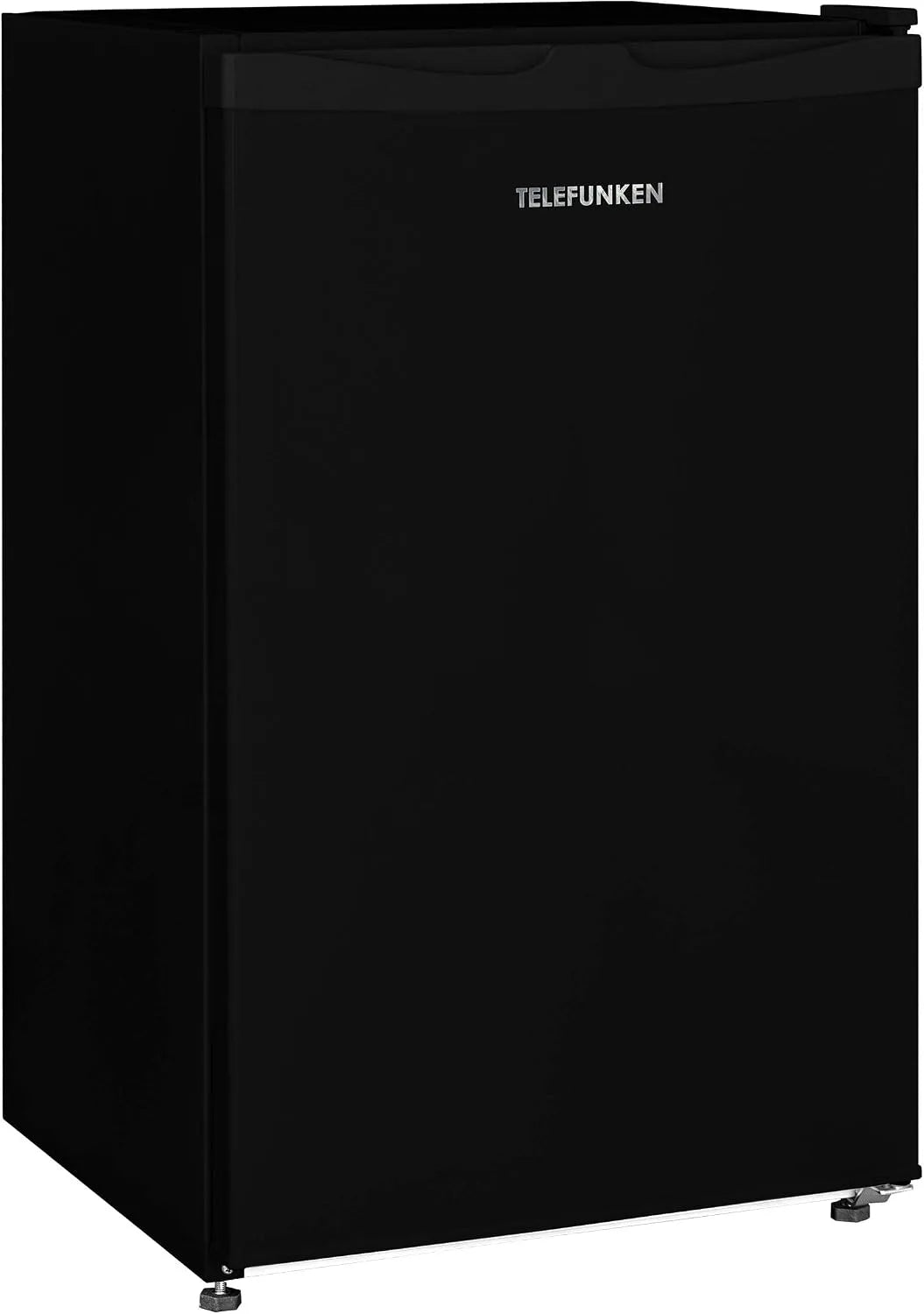 Telefunken Kühlschrank CF-31-121-B, klein mit Gemüsefach & 3 Ablagen, in freistehender Ausführung, LED Innenbeleuchtung, ohne Gefrierfach
