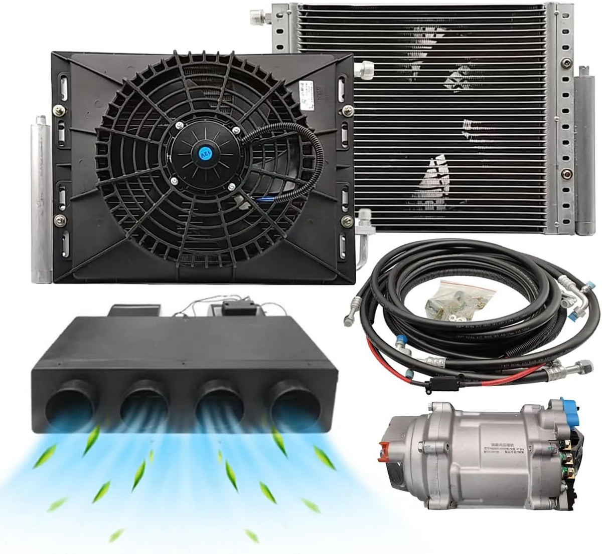 Klimaanlage Gouku Universal, Spannung 12 V, nur Kühlfunktion, universelle Passform, Van, Taxi, automatische Wohnmobile, LKW, elektrisch