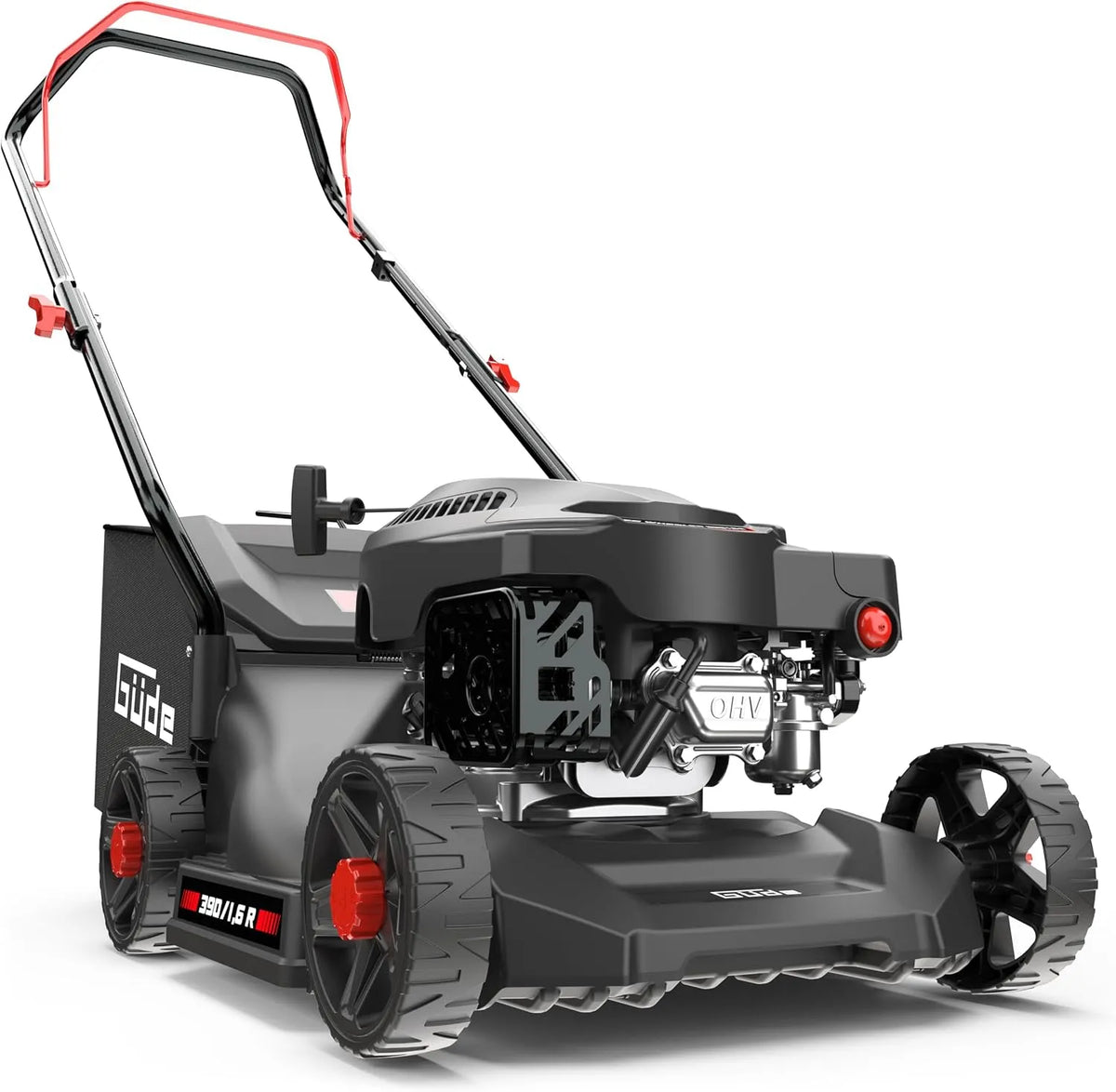 Güde Rasenmäher, ECO Wheeler 390 1,6 R, Schnittbreite 390 mm, Fangeinrichtung 35 l, 3-fache Schnitthöhenverstellung 30-66 mm, PS, Mähen, Sammeln