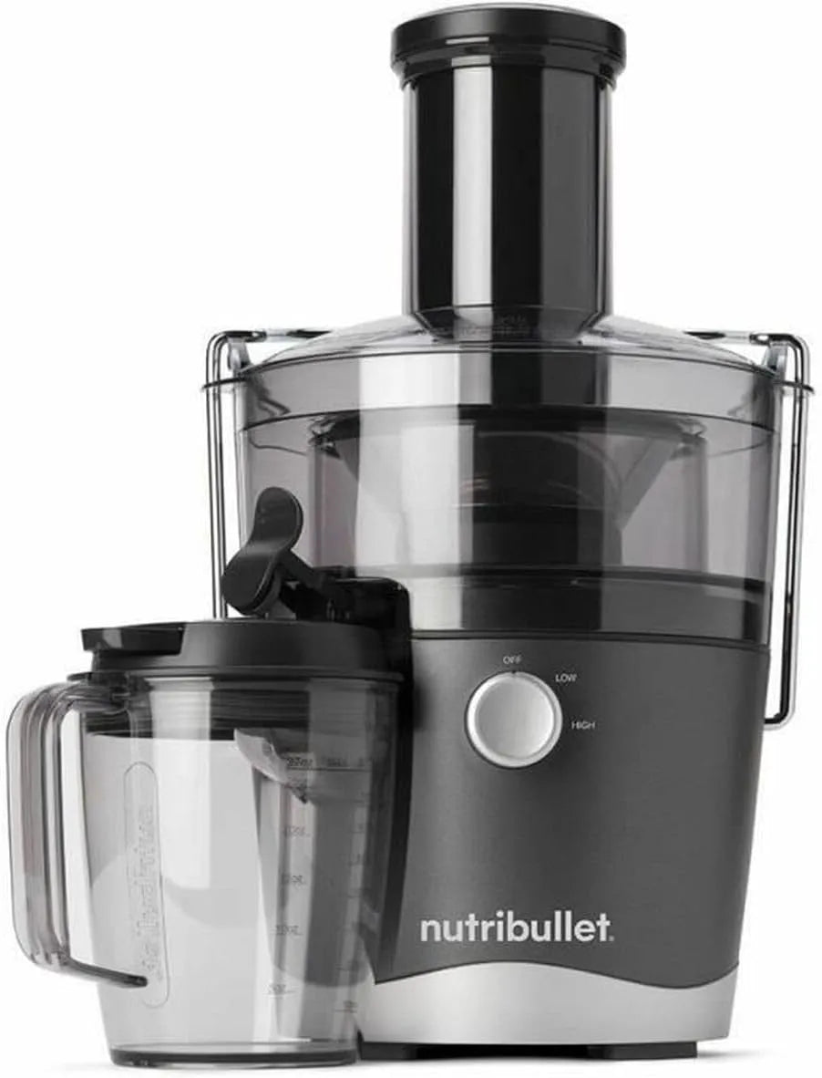 Entsafter NBJ100G nutribullet, Fassungsvermögen 1,5 L Fruchtfleischbehälter, Kaltentsafter, Obst- und Gemüseextraktor, Fruchtsaftpresse, Black