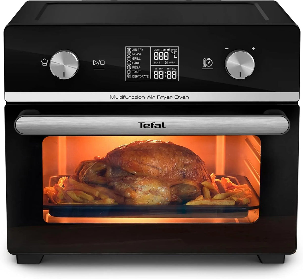 Tefal Heißluftfritteuse FW6058, 10 Auto-Programme, energiesparend, inklusive. Zubehör, 20 L Kapazität, digitales Touchdisplay, in Schwarz