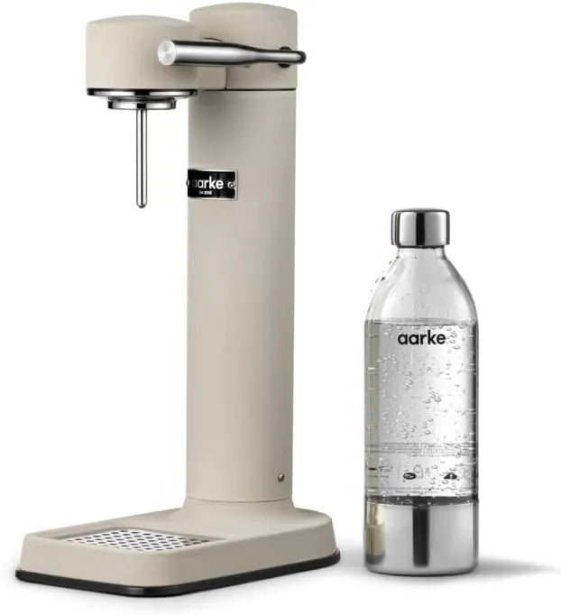 Modell 3, Wassersprudler aus Edelstahl im modernen Sand Finish CO2-Zylindern Aarke Carbonator, kompatibel mit 60L
