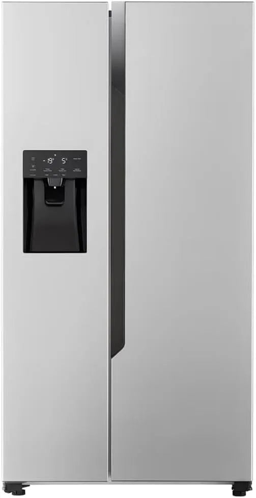 LG Kühlschrank GSM32HSBEH, Fassungsvermögen 562 L, Maße 91,0 x 69,3 x 178,6 cm, Energieklasse E, Side-by-Side, Total No Frost, Eis, Wassertank, Silber