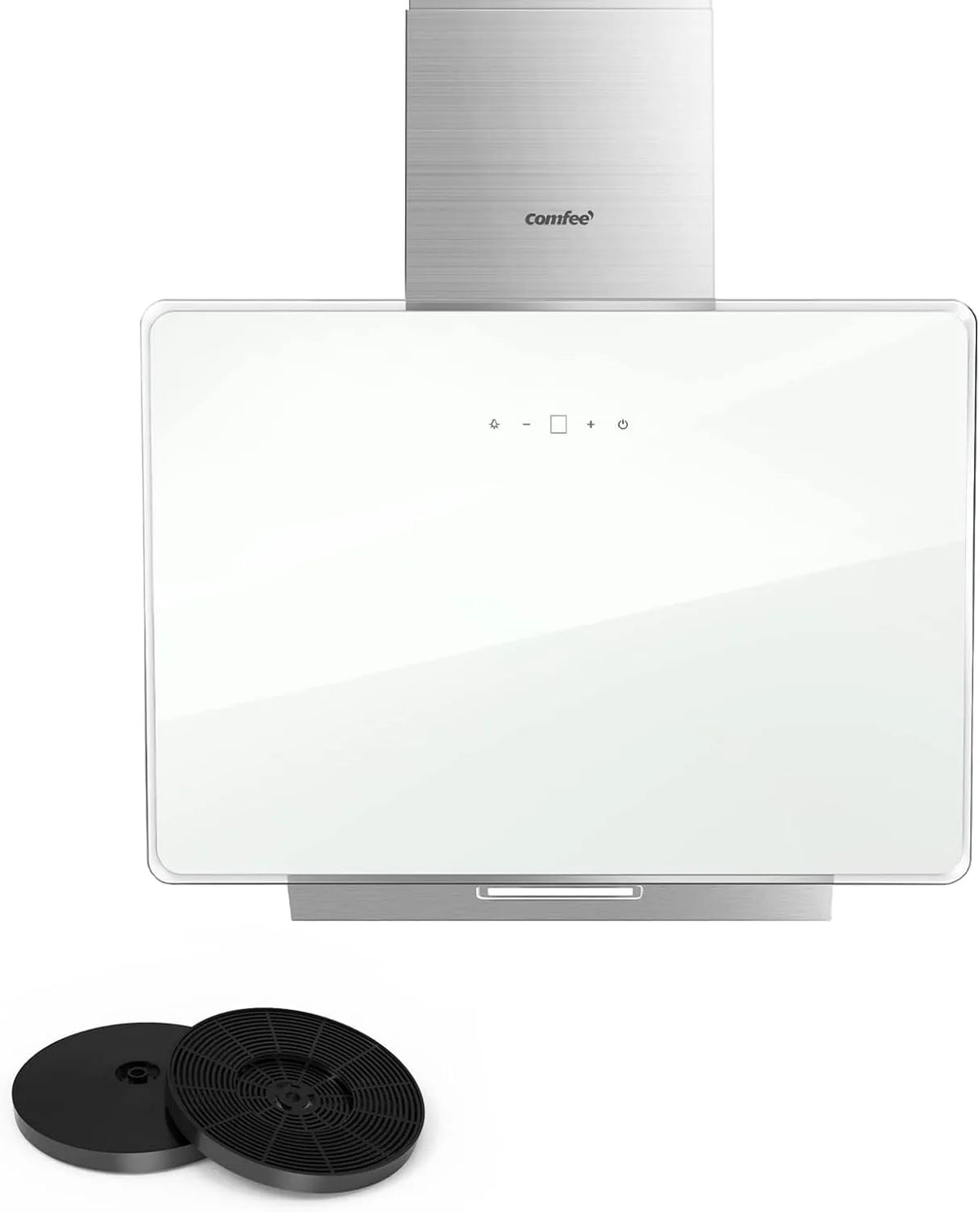 Comfee Dunstabzugshaube 3.6J64A1W, LED und Umluft- und Kanalsystem Wandmontierte, Weiß