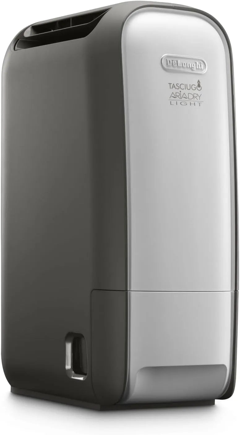 Luftentfeuchter DNS80, 7.5L/Tag, De'Longhi Tasciugo AriaDry Light, Wäschetrockner, Swing-Funktion, Tragbarer, Zeolith-Technologie, Ionisator, Timer