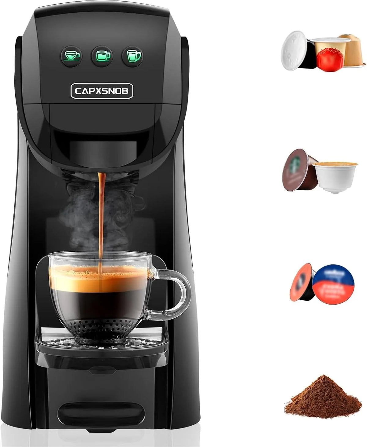 Nespresso Kaffeemaschine Warriors1, 20 bars Pumpe, 4-in-1 Kapselmaschine für OL, Fassungsvermögen 0,82 L, Dolce Gusto