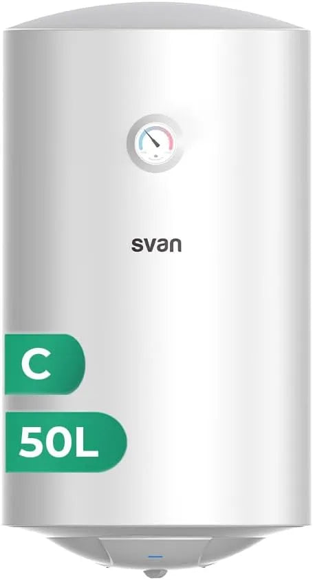 Modell Eléctrico Vertical 50 Litros. Instalación Vertical ST5001S Svan Termo, Incluye Kit de Montaje, Leistung 1500W, Blanco
