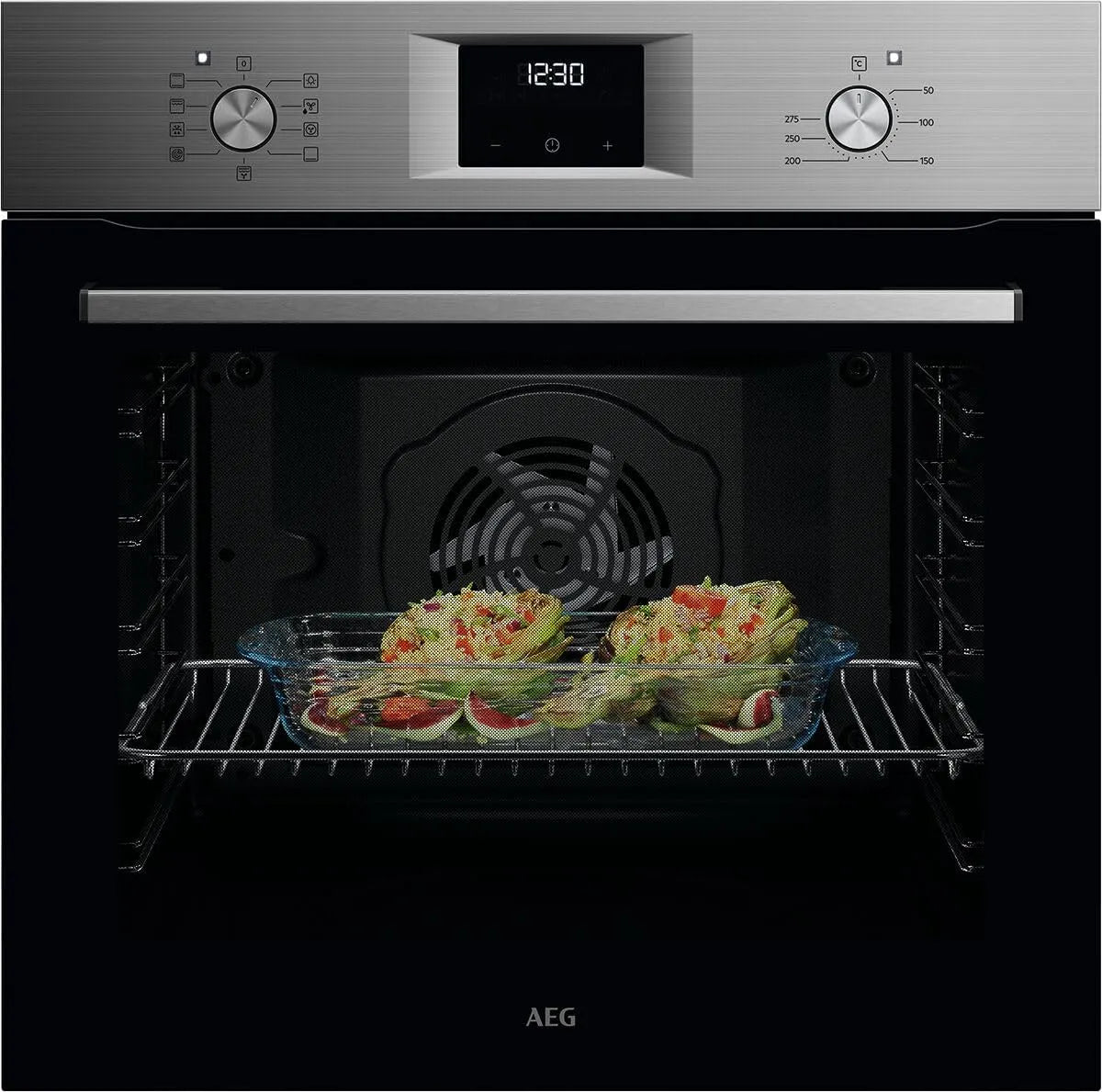 AEG Backofen OU5AB20ZSM, Einbaubackofen, Elektronikuhr mit Timerfunktionen, Edelstahl, Reinigung mit Wasserdampf, Grillfunktion