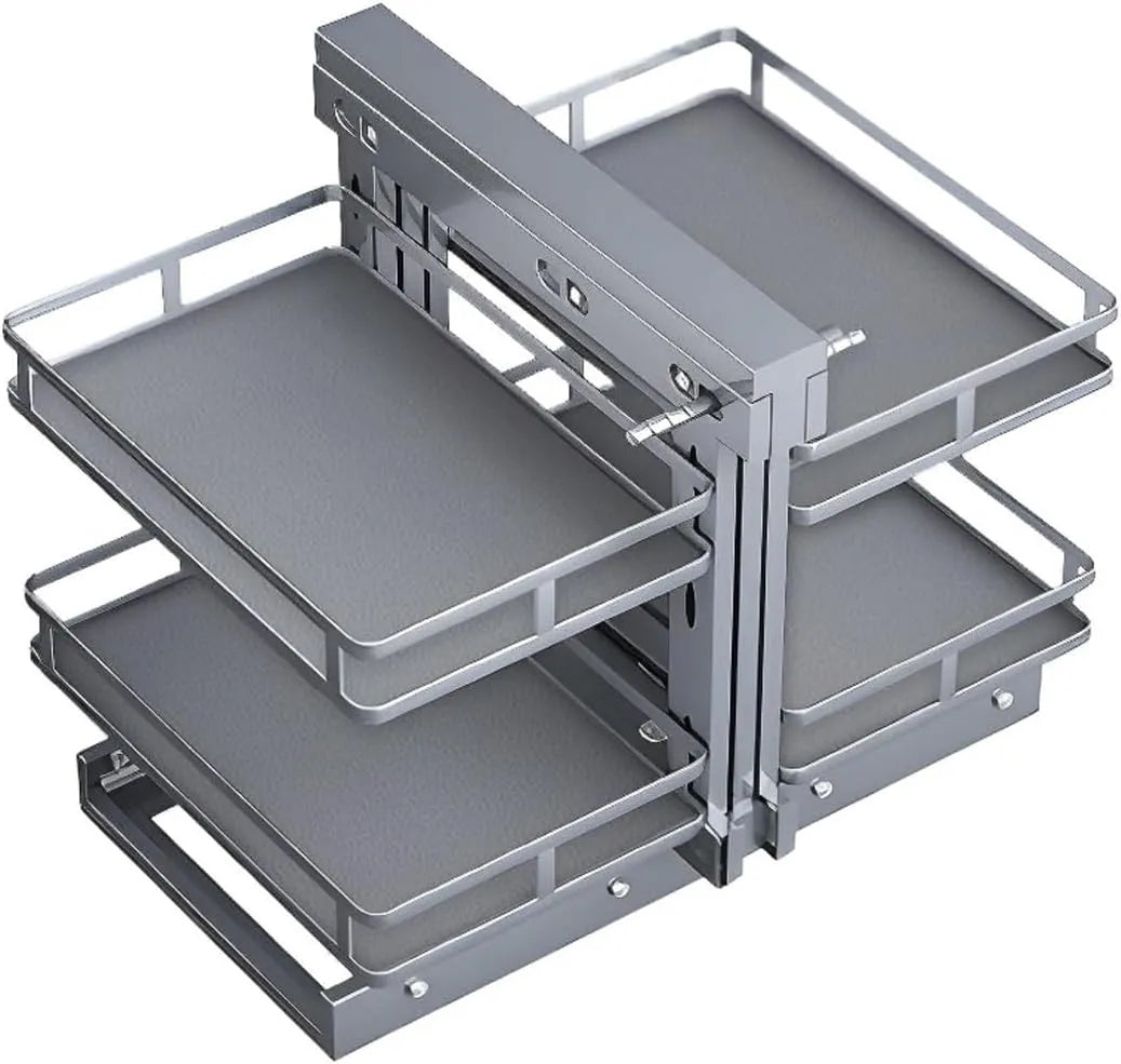 Schrank, Breite 31 cm, 2-stufiger Ausziehbare Schublade Küche, Metal basket style,900, YVYKFZD Teleskopschublade Eckschrank, Organizer