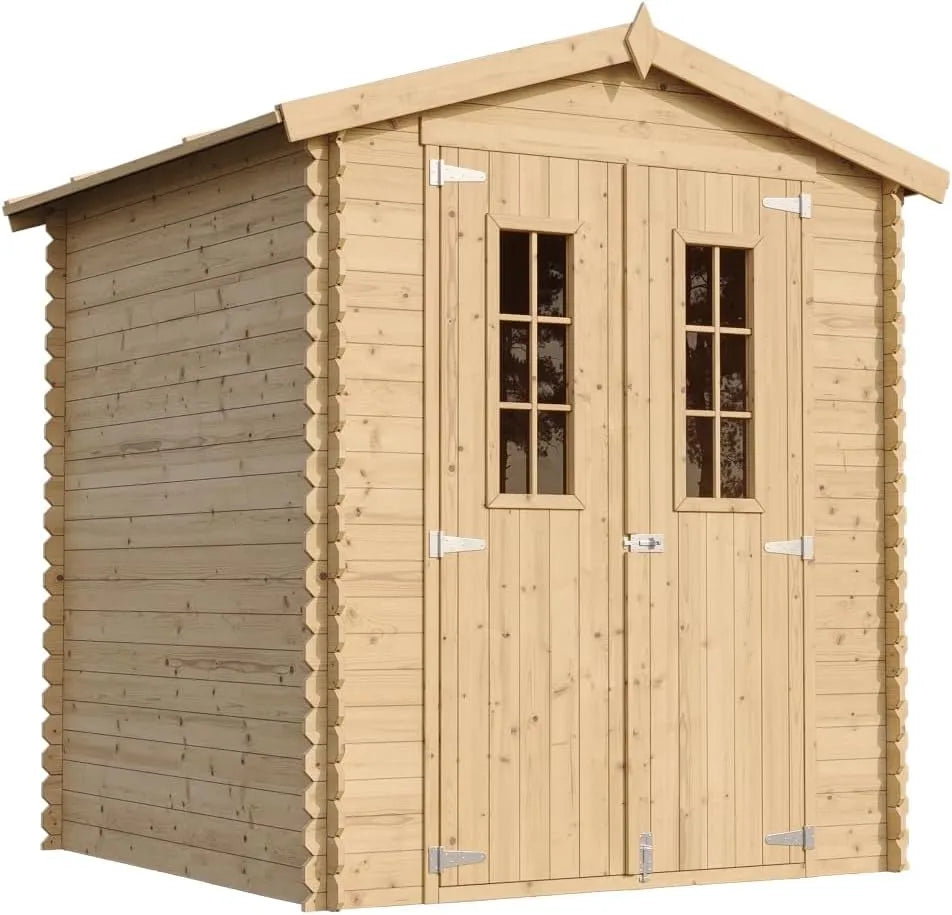 Gartenhaus B196xL186xH218 M320C+M320G, Fahrrad Schuppen, 2,82 m2, Gartenschuppen Holz mit Boden cm, Lagerschuppen für Garten, TIMBELA