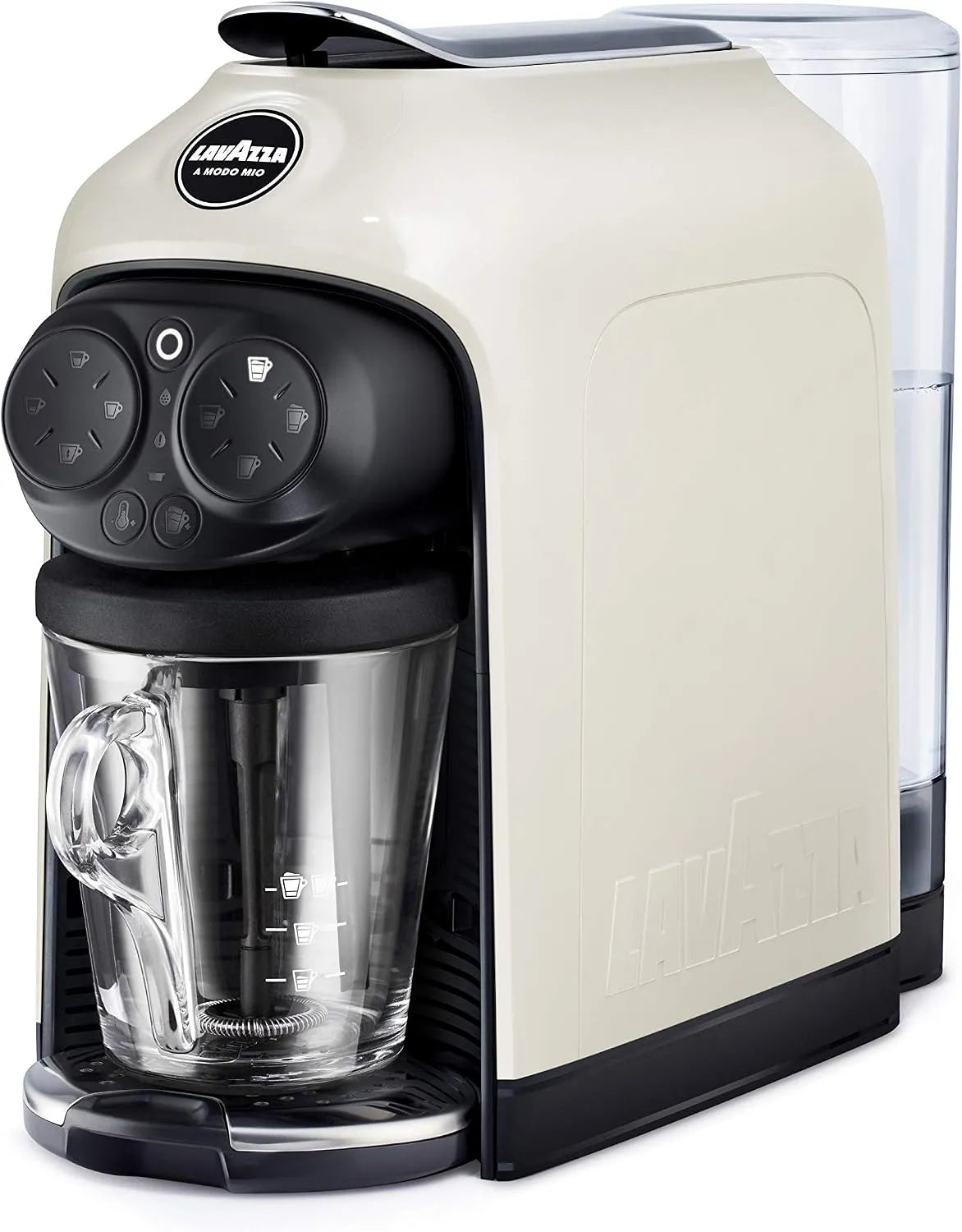 Kaffeemaschine, 220-240 V, A Modo Mio Deséa Kapsel, Touch-Interface, Abschaltautomatik, Cremeweiß, Leistung 1500 W, Lavazza, Signalton