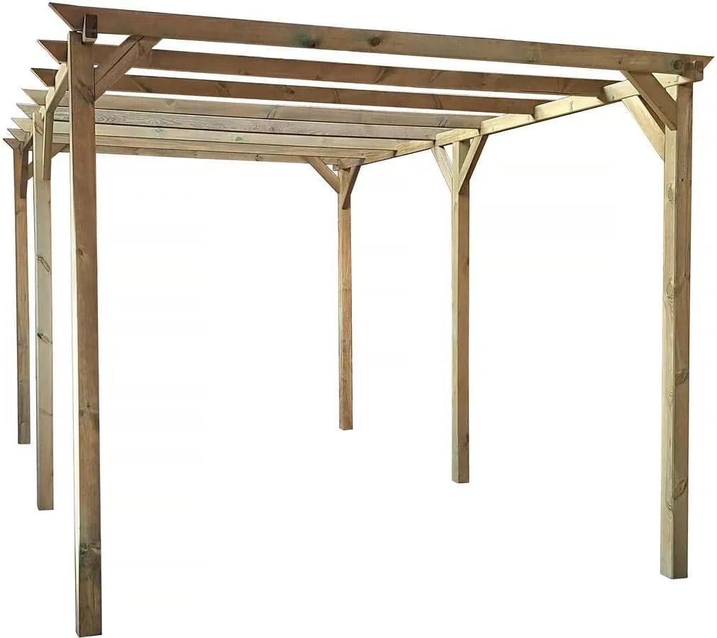 Carport, aus Holz Solar II 3 x 5 x 2,4 m, Breite 9 cm