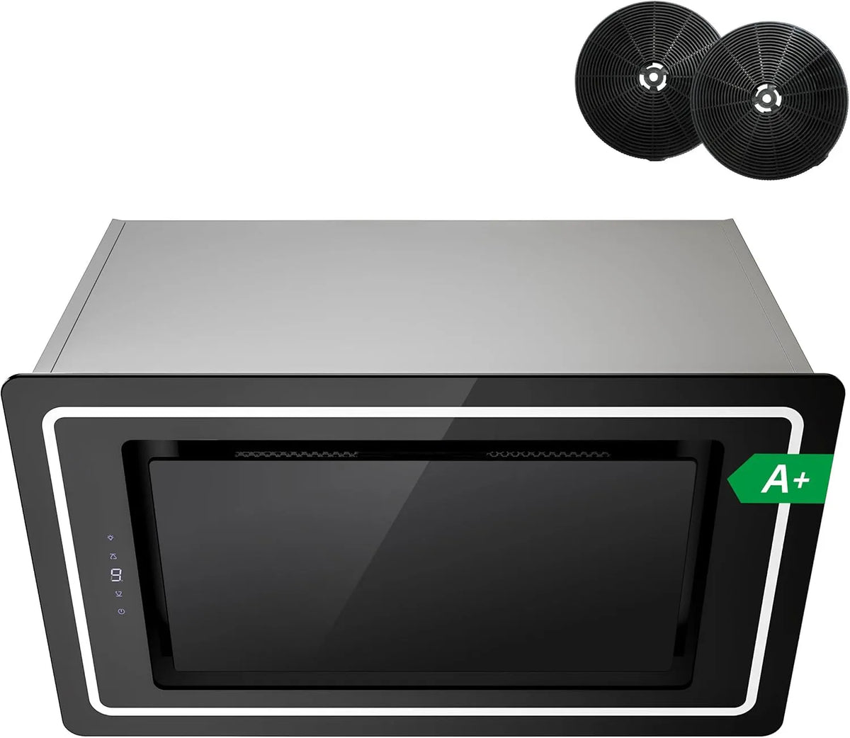 Dunstabzugshaube FIREGAS Einbau, Breite 52 cm, 450 m³/h, 9 Geschwindigkeitsstufen, 9 Geschwindigkeitsstufen, Energieklasse A+, Touch-Steuerung, Abluft