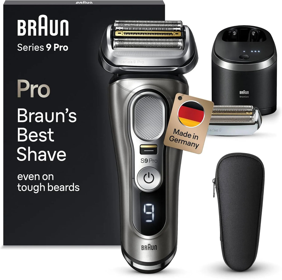 Braun Modell 7-Tage-Bart, 60 Minuten Akkulaufzeit, 9465cc, inklusive. Scherkopf, Series 9 Pro Rasierer Herren Elektrisch mit 4+1 Scherkopf