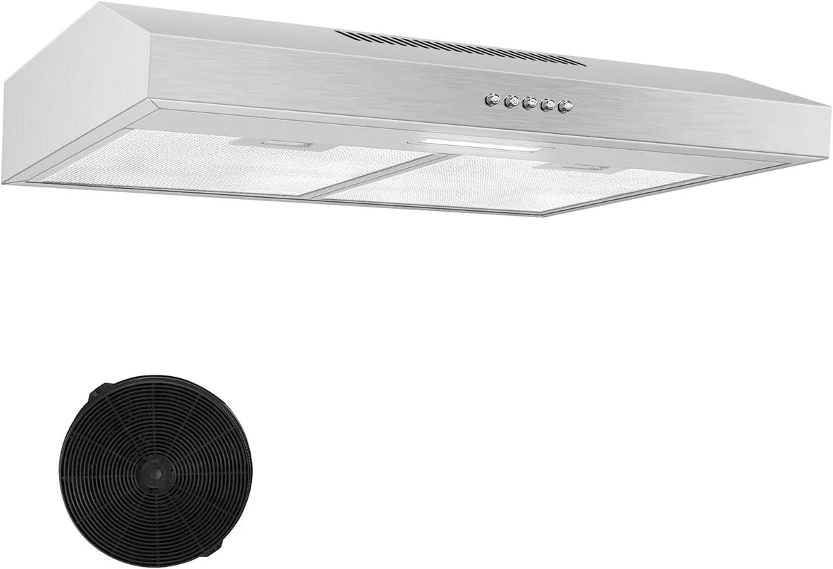 Dunstabzugshaube TopStrong, 60cm Unterbau, 60cm Umluft, Abluft 201 m³/h, 3 Stufen, Leistung 2W LED-Licht, abzugshaube inklusive Aktivkohlefilter CF-K