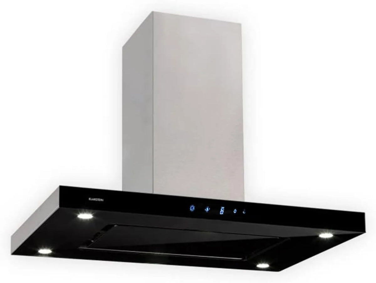 Klarstein Dunstabzugshaube max.650, Leistung 230W, Fassungsvermögen 3 Leistungsstufen, 650 m, Valeria Inselabzugshaube, Inselhaube, m³/h, Touch-Panel