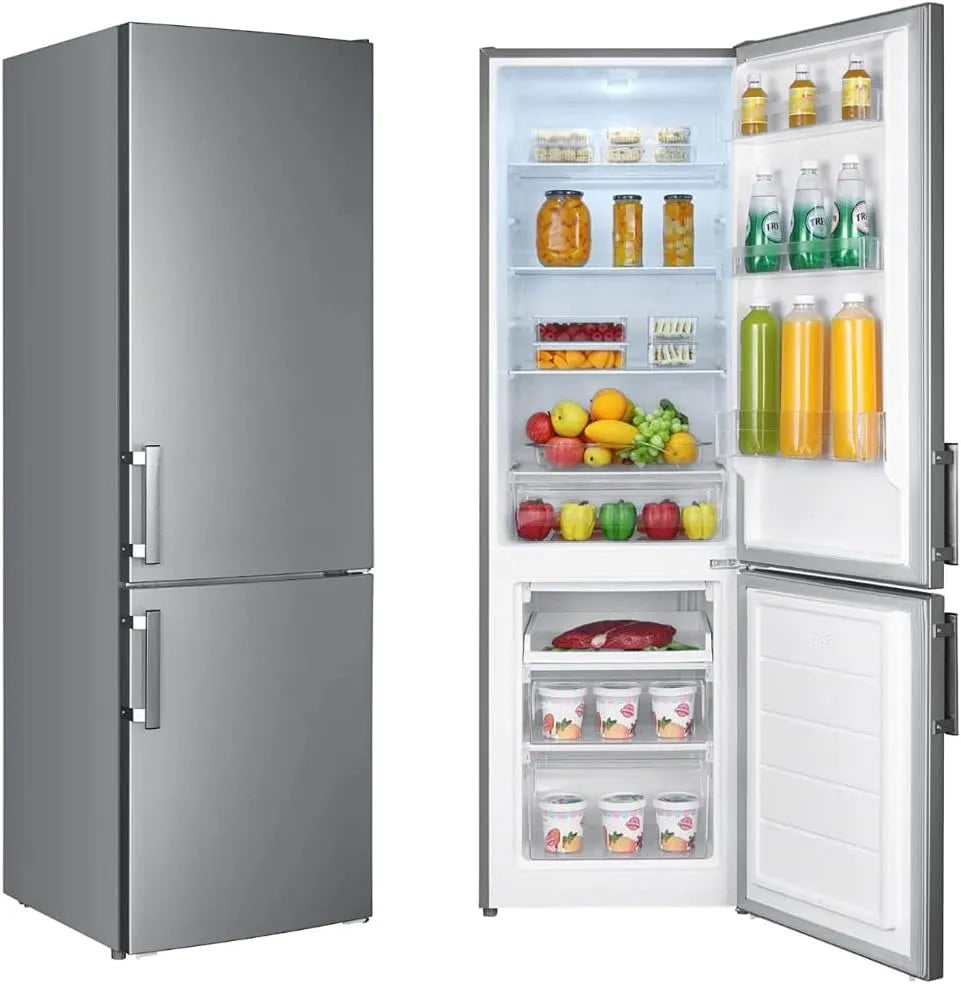 Kühl-Gefrierkombination KGK280D Kühlen+71L 168kWh/Jahr WOLKENSTEIN Stand, Fassungsvermögen 191L Gefrieren, Energieverbrauch 168kWh, Inox Design