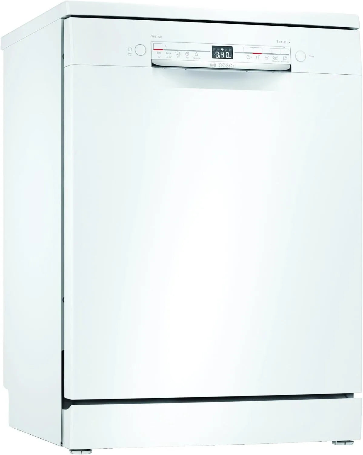 Bosch Geschirrspüler SMS2ITW33E, Serie 2 Freistehender, 92 kWh pro 100 Zyklen, Breite 60 cm, 12 MGD, Weiß, Silence, Extra Trocknen, Vario ckkorb