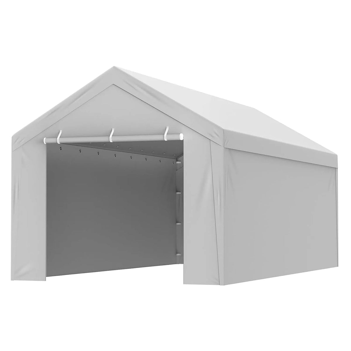 Vevor Carport, Garagezelt, wasserdicht und UV-geschützt, weiß, Oben + Seitenwand 3 x 6 m, Garagenzelt-Unterstandplane