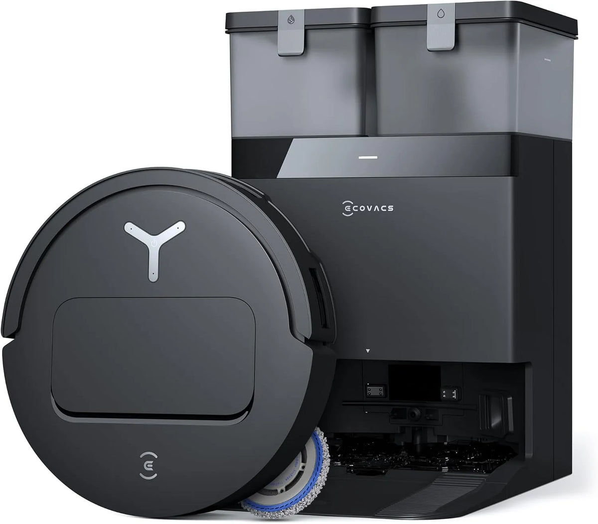Ecovacs Saugroboter T50 Gen2, Ultradünn 81 mm, Moppwäsche mit 75°C heißem Wasser, Auto Zugabe von Reinigungslösung, 21.000 Pa