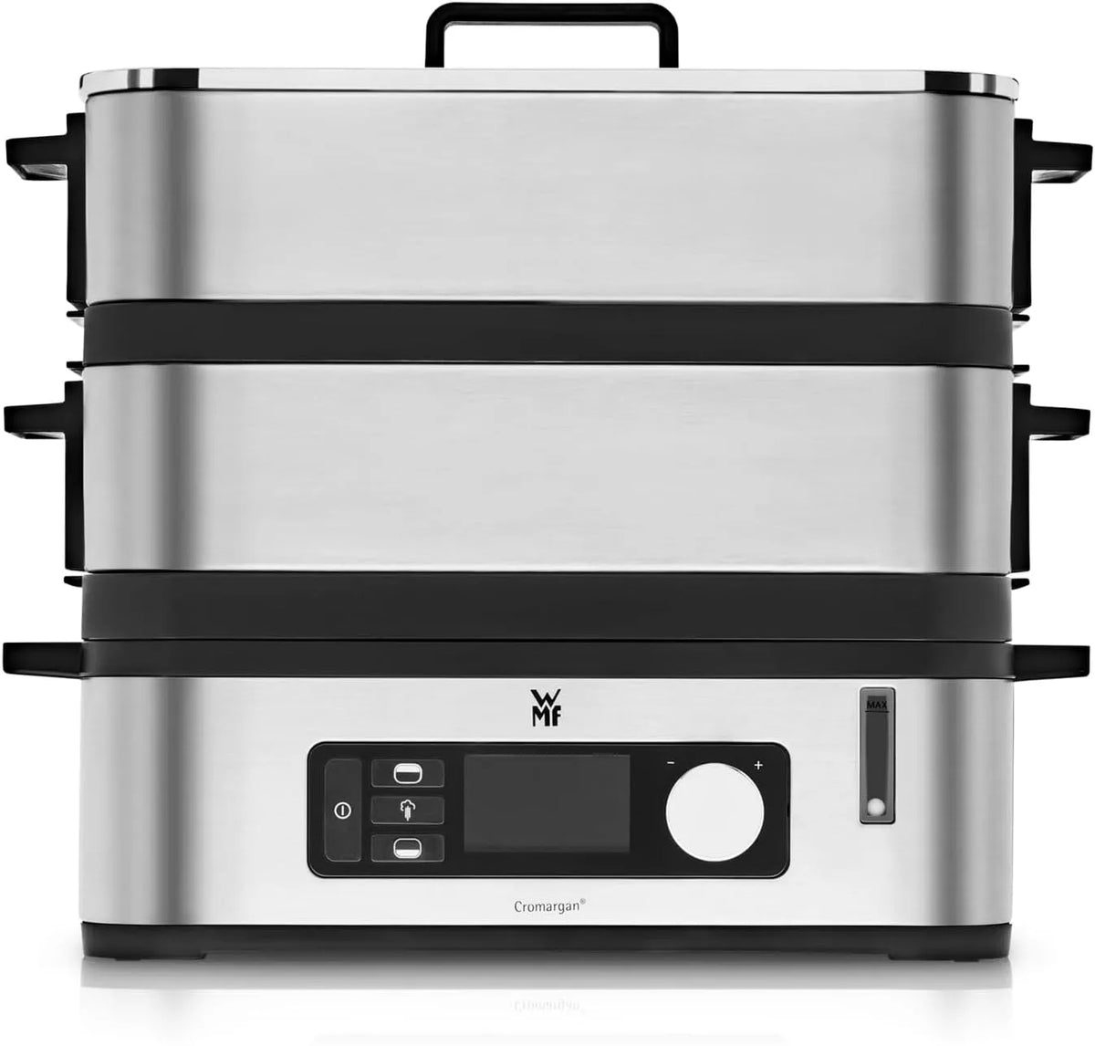 WMF Küchenminis Mini Dampfgarer elektrisch 4,3l, 2 Garbehälter, Dampfkocher mit Memory-Funktion, elektrische Dampfgarer, Warmhaltefunktion