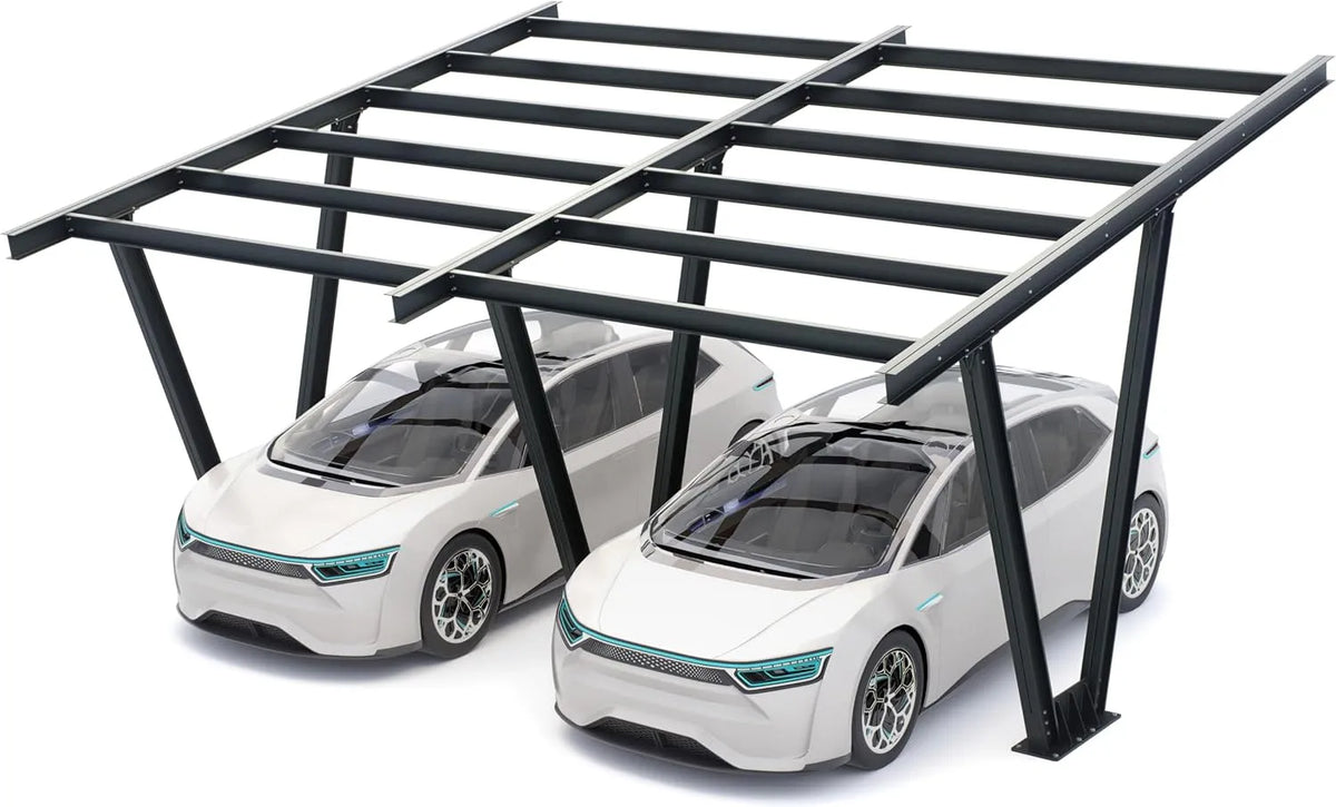 Carport, Modell 06 Structure, 2-Sitzer, Todome, Stahl, Anthrazit