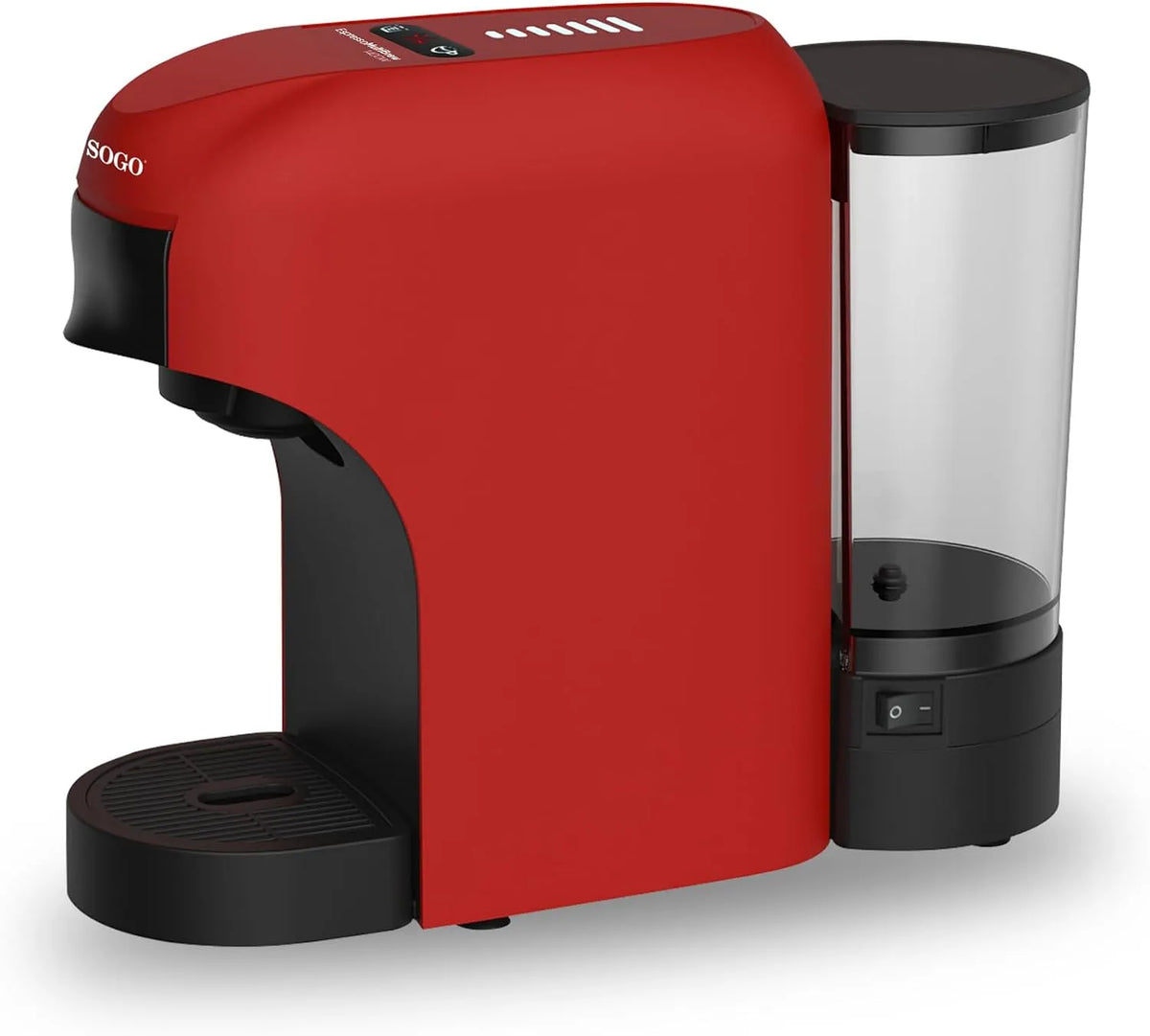 Kaffeemaschine, SOGO, 20 Bar, 4-in-1 Multi-Kapsel, in Schwarz, Rot
