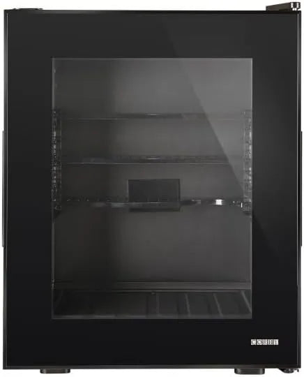 Glastür-Minibar in Schwarz und Farbe Schwarz Corby Eton, Fassungsvermögen 35L Glastür-Minibar in Schwarz und in Schwarz, EU-Stecker