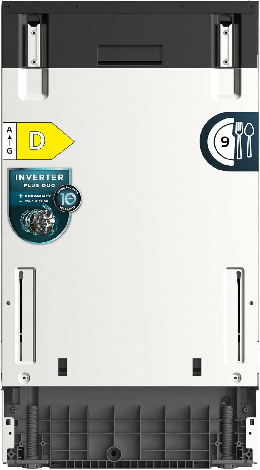 Cecotec Geschirrspüler 4250, Vollintegrierter 45 cm Bolero Aguazero Full-BI. 9 Maßgedecke, Inverter Plus Duo Motor, 6 Betriebsprogramme