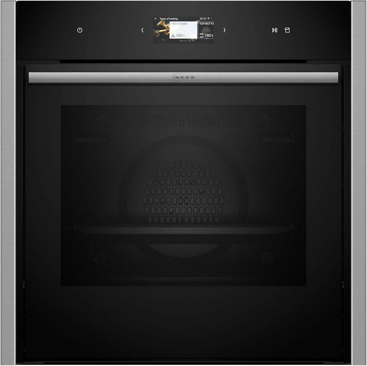 Neff Backofen B64FS31N0, N 90, Einbau-Dampfbackofen, Integrierbarer 60 x 60cm, Made in Germany, Slide&Hide, Full Touch TFT-Display, Favorit