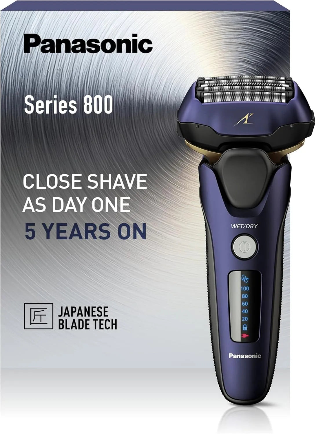 Panasonic Modell ES-LV67 5-fach-Scherkopf 16D-Multi-Flex-Kopf, Series 800 Elektrischer Nass- & Trockenrasierer, Inklusive Pop-up Trimmer