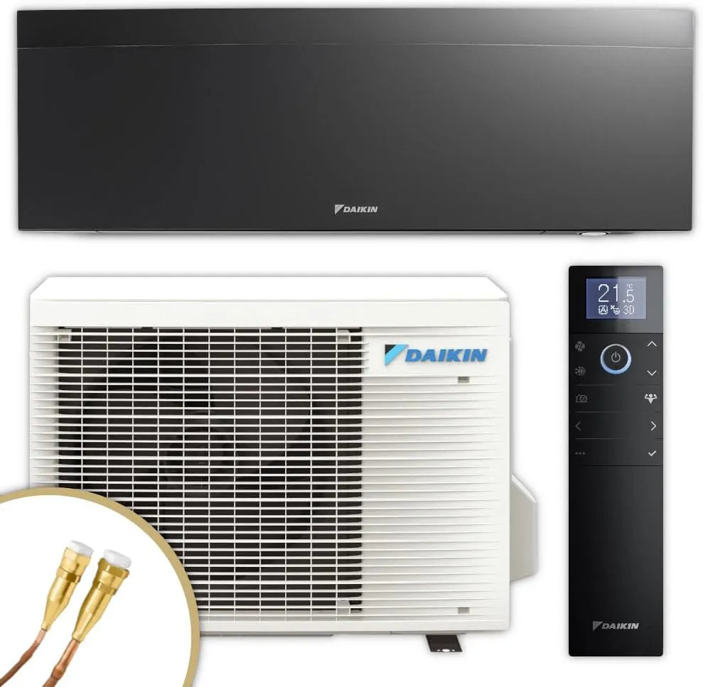 Klimaanlage, Leistung 2,0 kW Quick Connect, Emura 3, DAIKIN by ThermoFLUX Split Set, in Schwarz