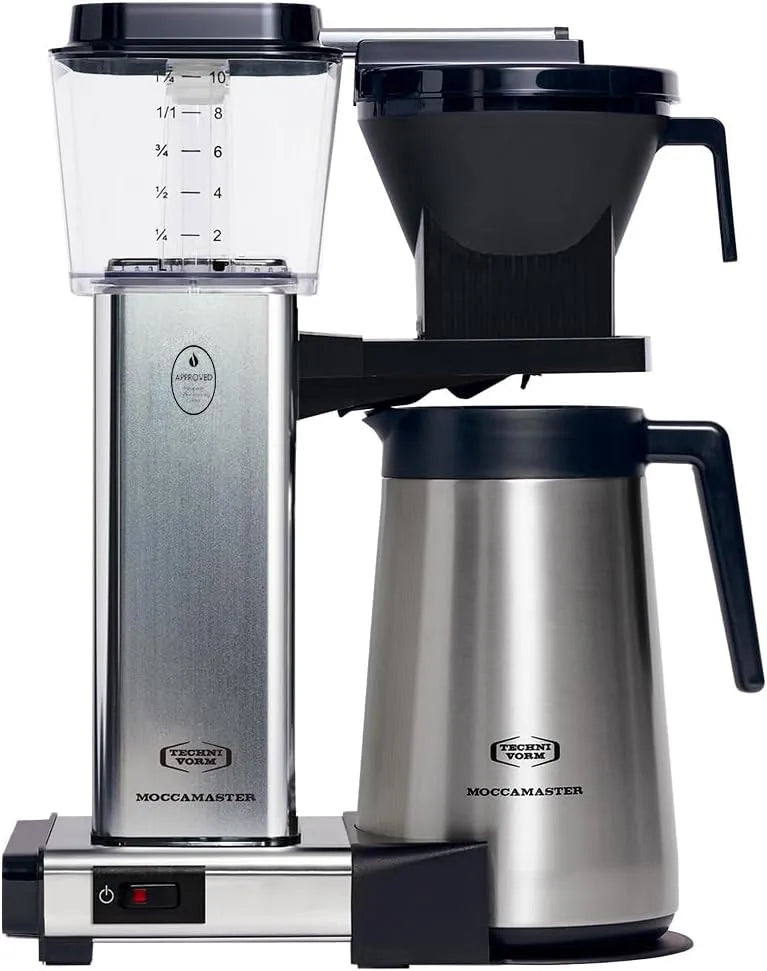 Kaffeemaschine, Fassungsvermögen 1.25L, Moccamaster KBGT, Filterkaffeemaschine, Thermoskanne, Polished Silver