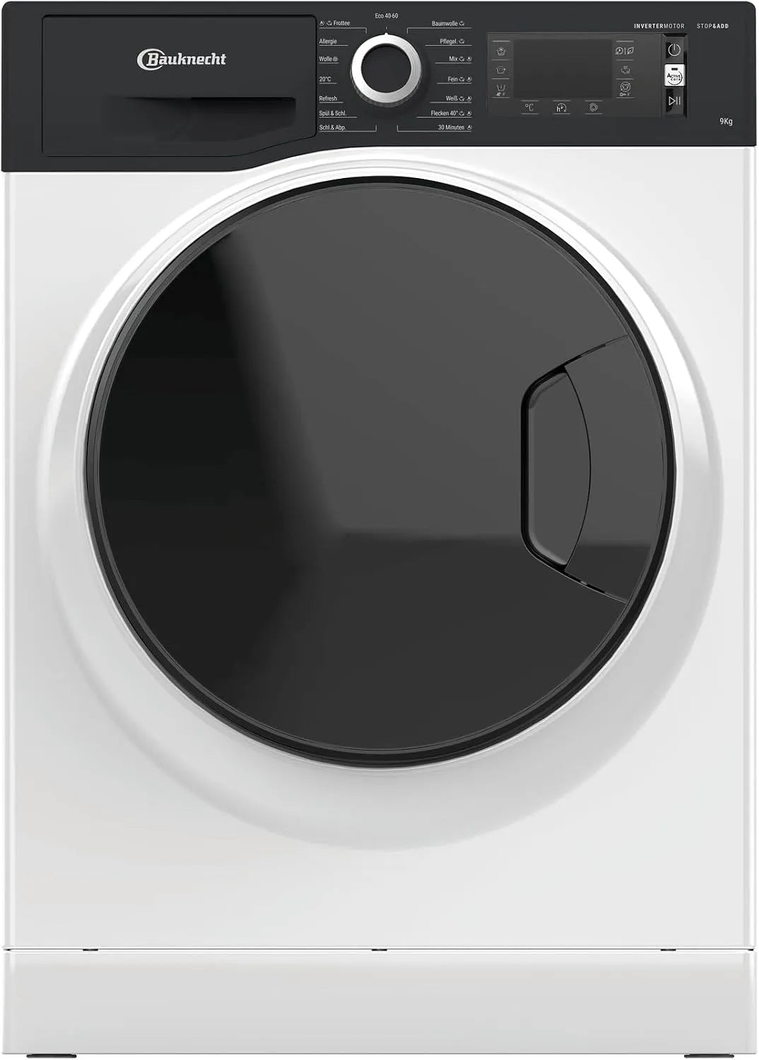 Bauknecht Waschmaschine 9A2JGSP 1400U/min, Steam Plus, Gewicht 9kg, Flecken 40°, Kurz 30', Energieklasse A, Active Care Color+, Steam Hygiene